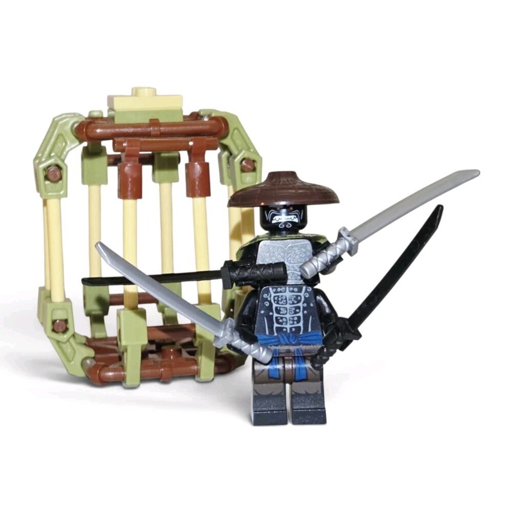 Lego Minifigure Jungle Garmadon LEGO Ninjago Movie njo0310 w/ 4 Katanas & Cage